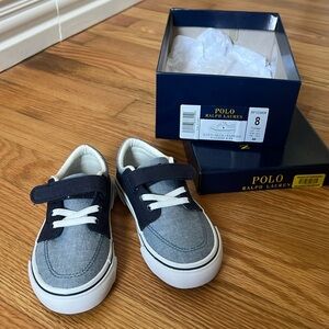 Polo Ralph Lauren chambray Faxson sneaker size 8 toddler